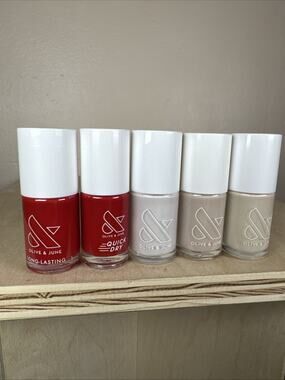 Olive & June Nail Polish 13. 5 Ml .46 Fl Oz Neutral Red Set Of 5 Lot 7